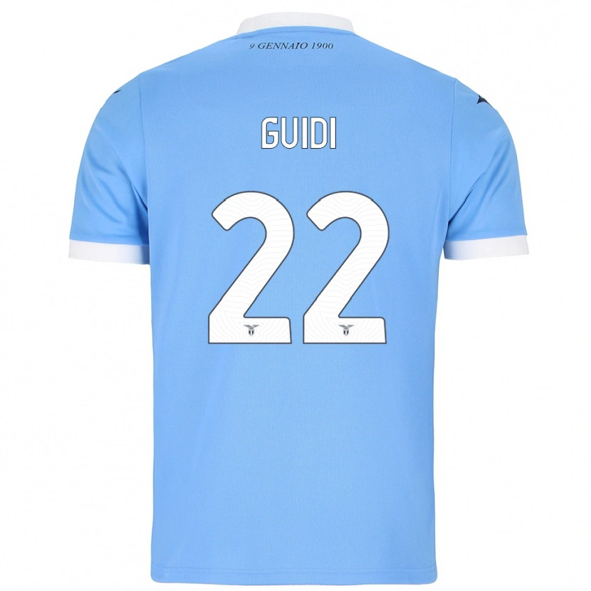 Danxen Kinder Emma Guidi #22 Himmelblau Weiß Heimtrikot Trikot 2025/26 T-Shirt Österreich