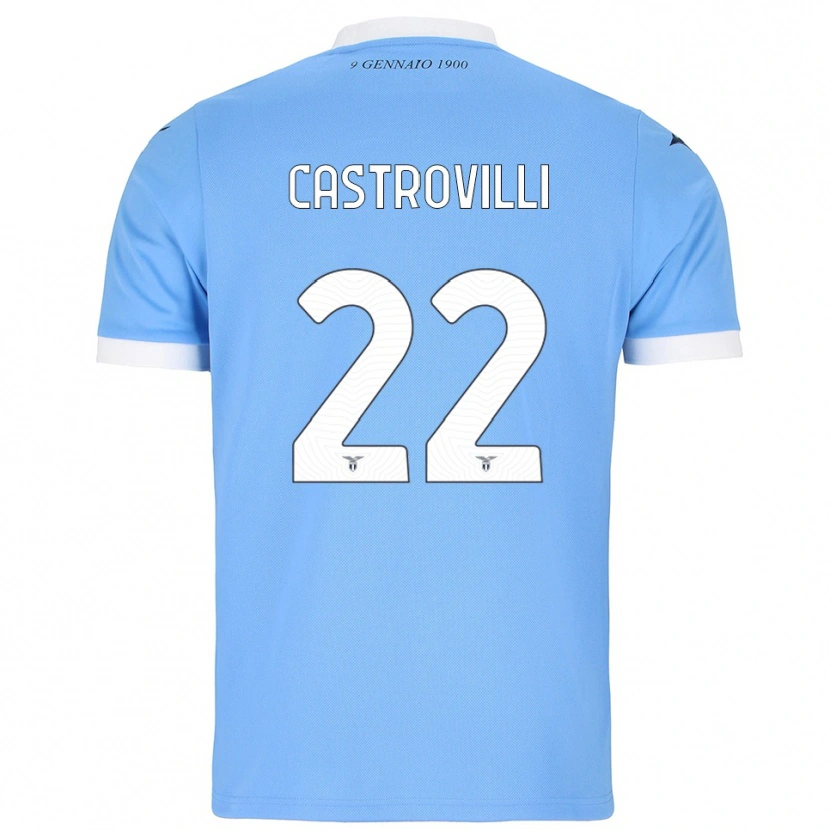 Danxen Kinder Gaetano Castrovilli #22 Himmelblau Weiß Heimtrikot Trikot 2025/26 T-Shirt Österreich