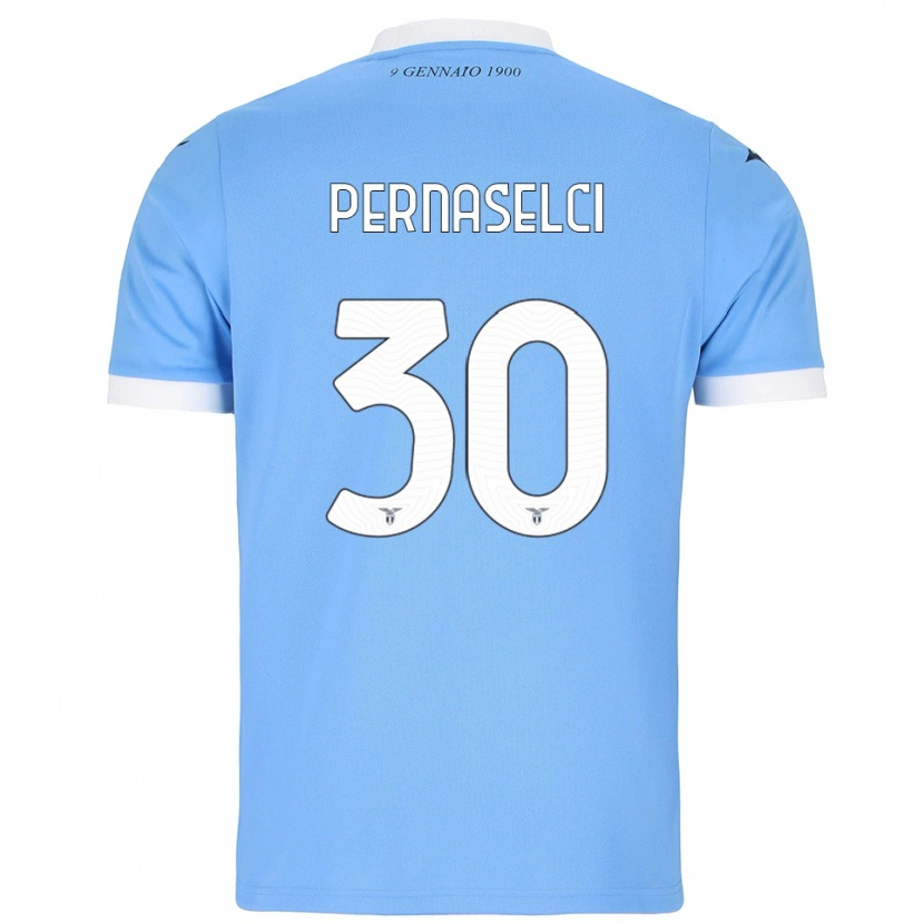 Danxen Kinder Leonardo Pernaselci #30 Himmelblau Weiß Heimtrikot Trikot 2025/26 T-Shirt Österreich