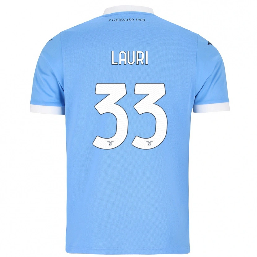 Danxen Kinder Giacomo Lauri #33 Himmelblau Weiß Heimtrikot Trikot 2025/26 T-Shirt Österreich
