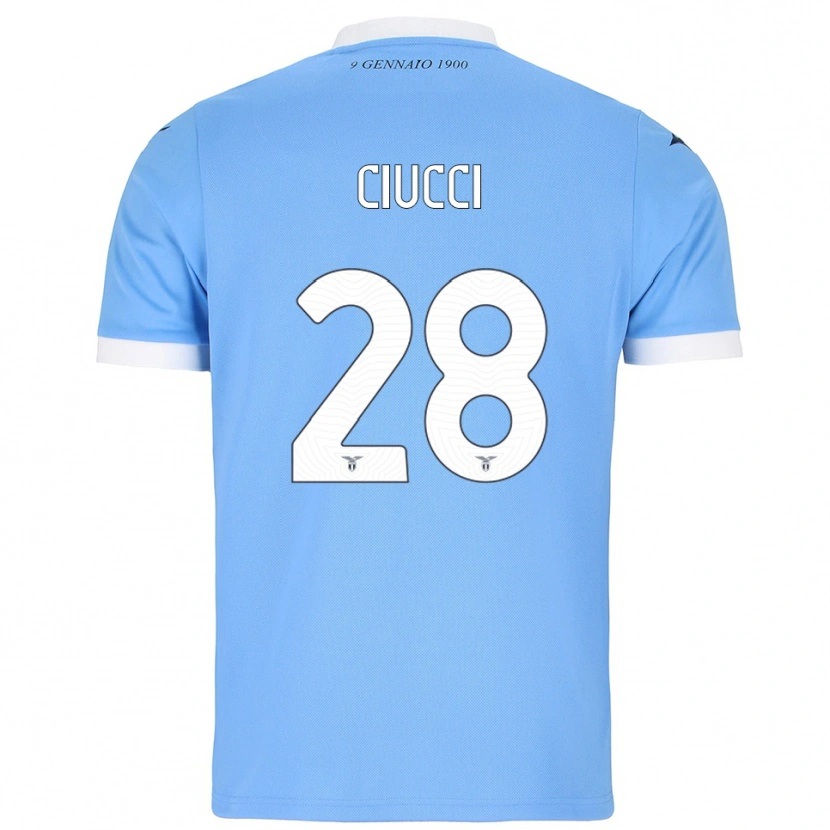 Danxen Kinder Federico Ciucci #28 Himmelblau Weiß Heimtrikot Trikot 2025/26 T-Shirt Österreich