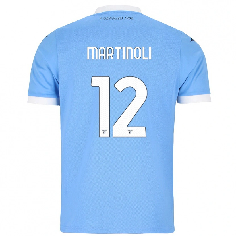 Danxen Kinder Elettra Martinoli #12 Himmelblau Weiß Heimtrikot Trikot 2025/26 T-Shirt Österreich