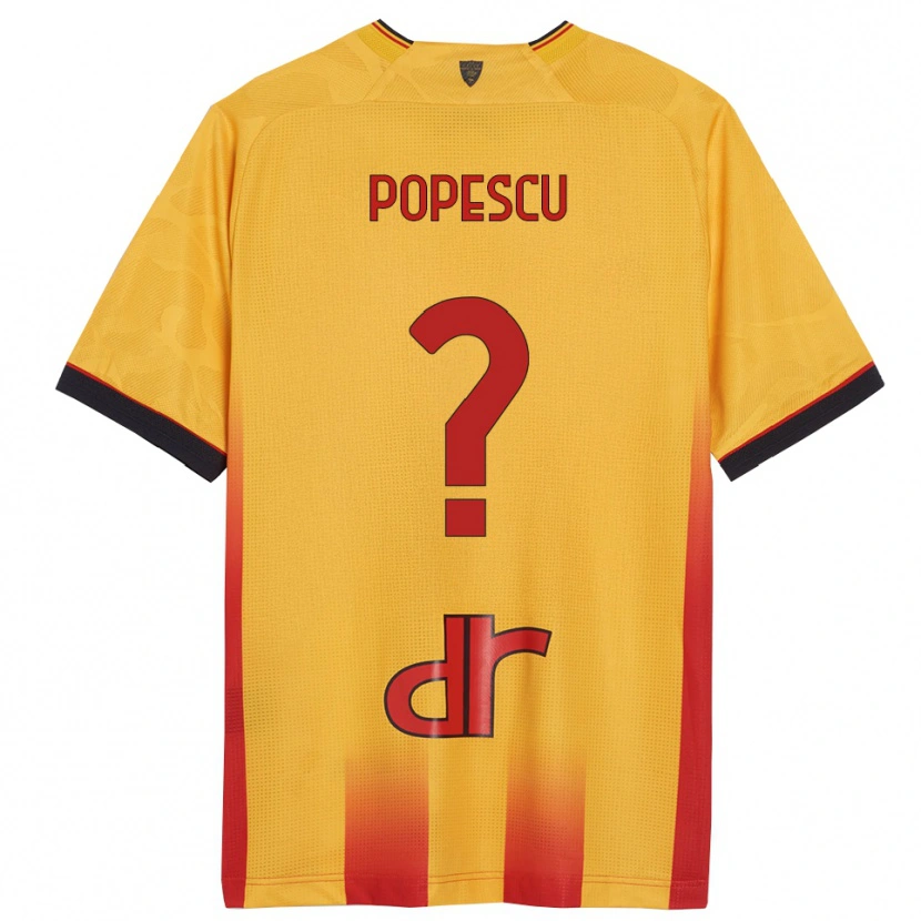 Danxen Kinder Marco Popescu #0 Gelb Orange Heimtrikot Trikot 2025/26 T-Shirt Österreich