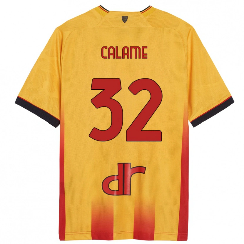 Danxen Kinder Marouane Calame #32 Gelb Orange Heimtrikot Trikot 2025/26 T-Shirt Österreich