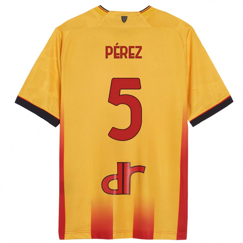 Danxen Kinder Matías Pérez #5 Gelb Orange Heimtrikot Trikot 2025/26 T-Shirt Österreich