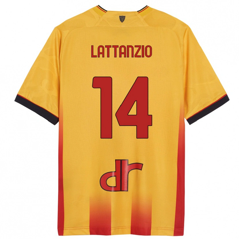 Danxen Kinder Gianluca Lattanzio #14 Gelb Orange Heimtrikot Trikot 2025/26 T-Shirt Österreich