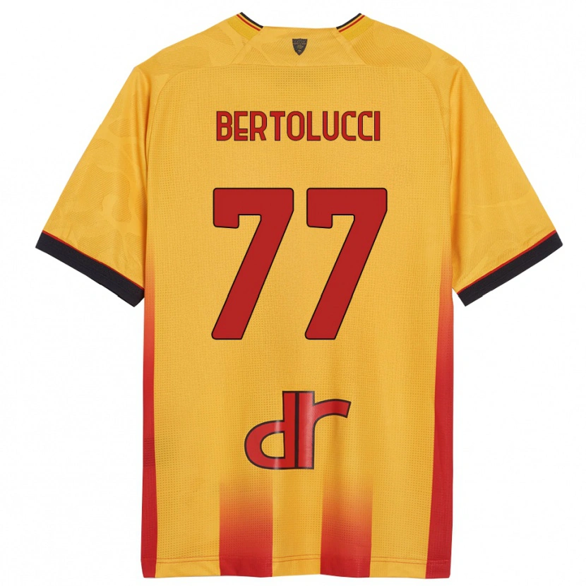 Danxen Kinder Sandro Bertolucci #77 Gelb Orange Heimtrikot Trikot 2025/26 T-Shirt Österreich
