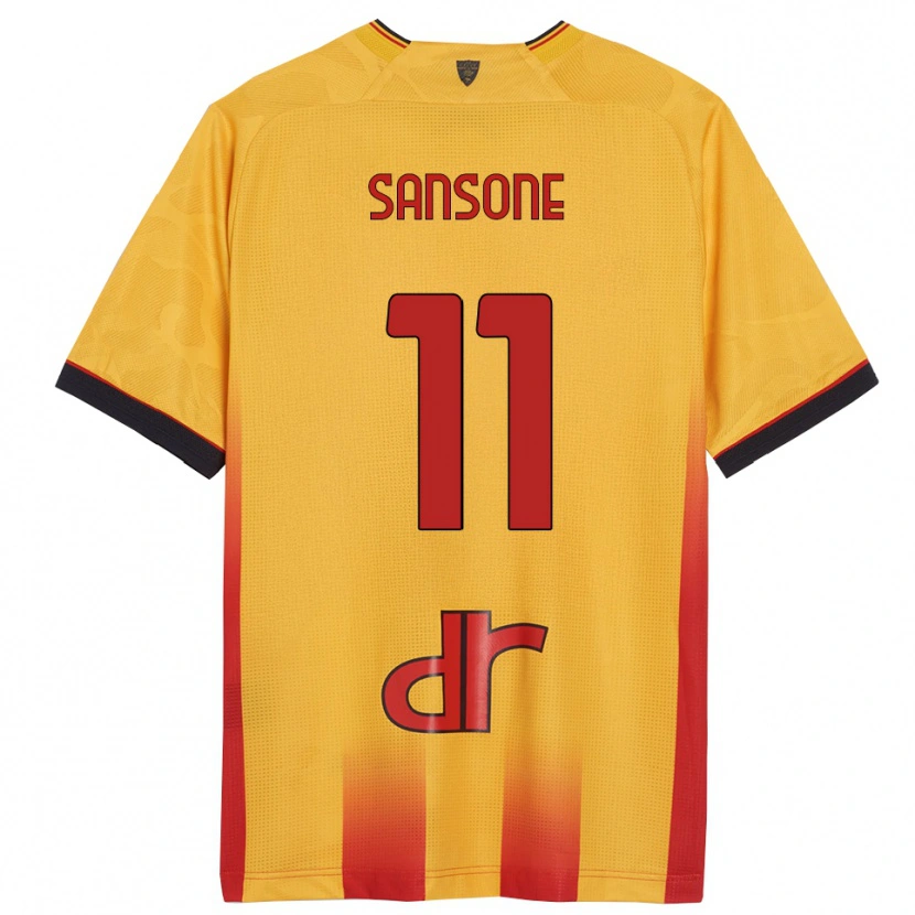 Danxen Kinder Nicola Sansone #11 Gelb Orange Heimtrikot Trikot 2025/26 T-Shirt Österreich