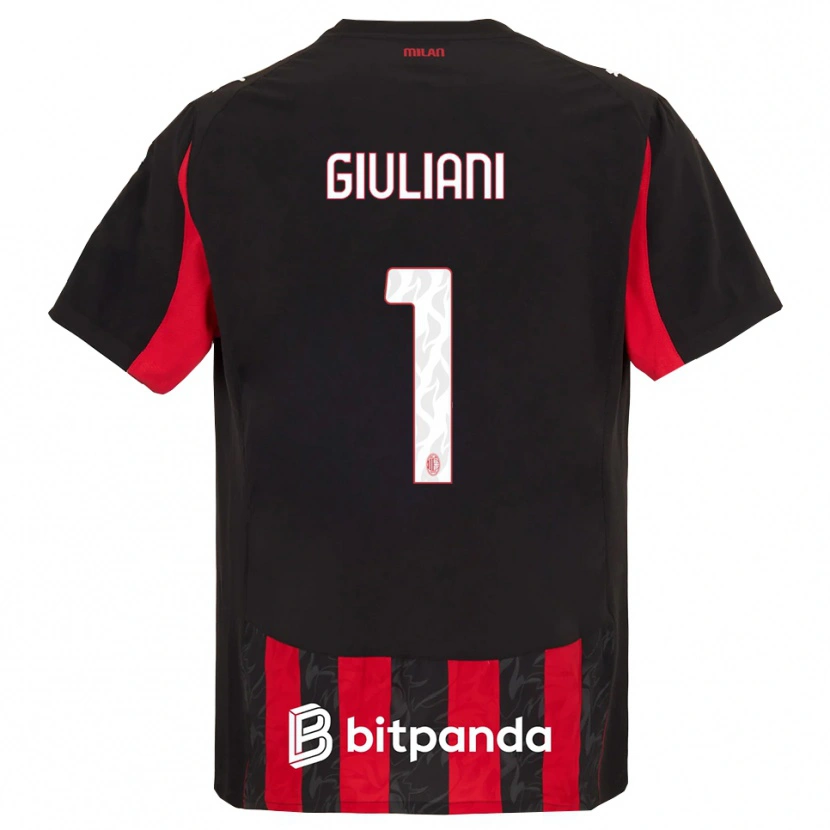 Danxen Kinder Laura Giuliani #1 Rot Schwarz Heimtrikot Trikot 2025/26 T-Shirt Österreich