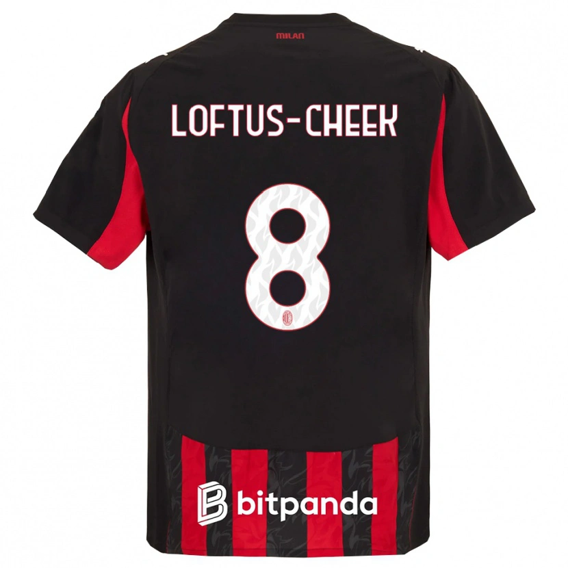 Danxen Kinder Ruben Loftus-Cheek #8 Rot Schwarz Heimtrikot Trikot 2025/26 T-Shirt Österreich