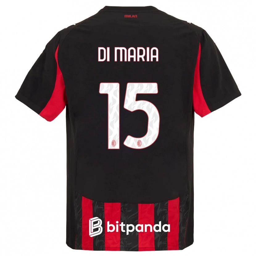 Danxen Kinder Alessandro Di Maria #15 Rot Schwarz Heimtrikot Trikot 2025/26 T-Shirt Österreich