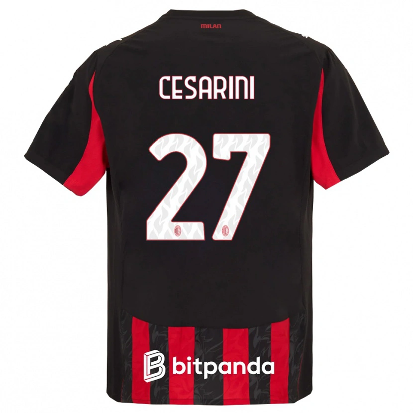 Danxen Kinder Erin Maria Patrizia Cesarini #27 Rot Schwarz Heimtrikot Trikot 2025/26 T-Shirt Österreich