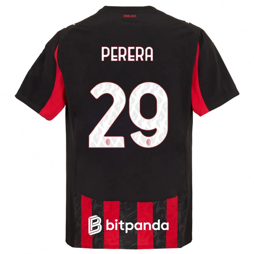 Danxen Kinder Nirash Perera #29 Rot Schwarz Heimtrikot Trikot 2025/26 T-Shirt Österreich