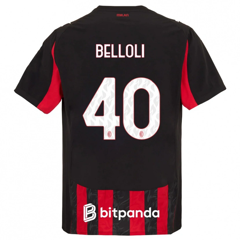 Danxen Kinder Sofia Belloli #40 Rot Schwarz Heimtrikot Trikot 2025/26 T-Shirt Österreich
