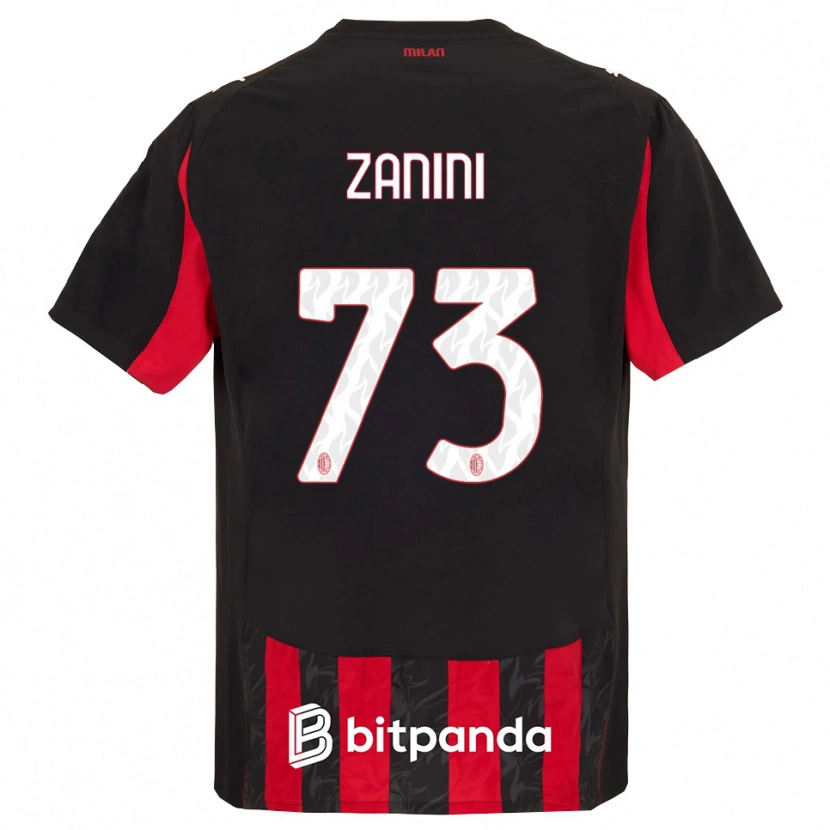 Danxen Kinder Paola Zanini #73 Rot Schwarz Heimtrikot Trikot 2025/26 T-Shirt Österreich