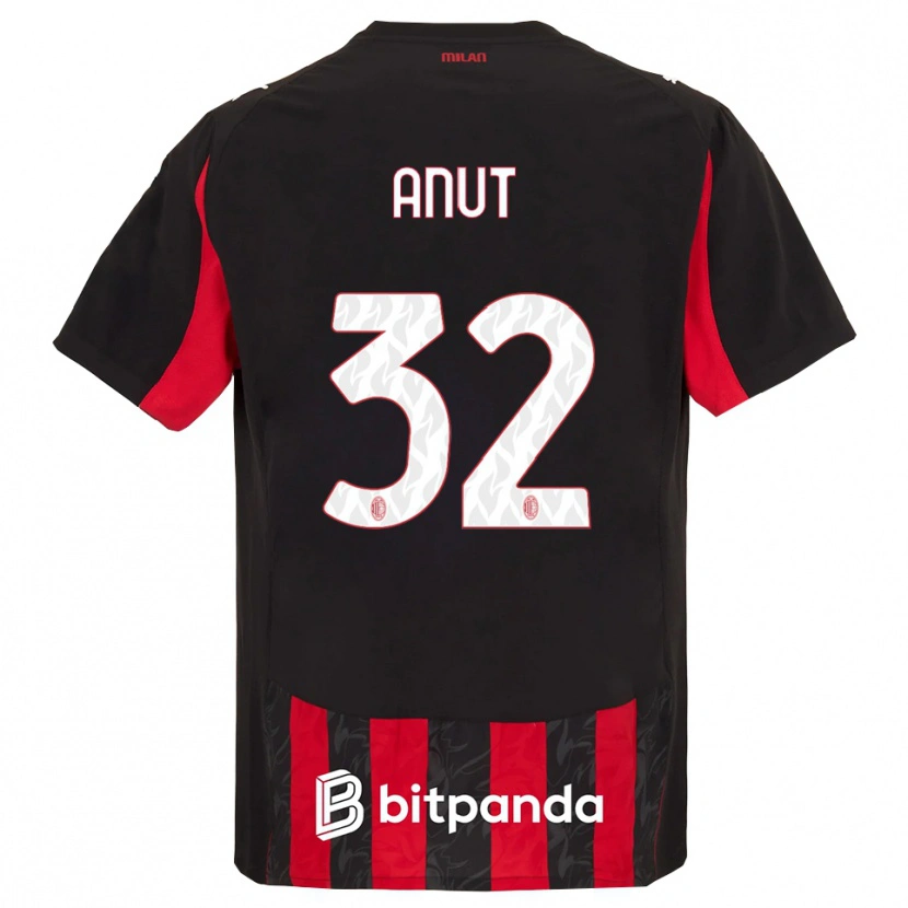 Danxen Kinder Niccolo Anut #32 Rot Schwarz Heimtrikot Trikot 2025/26 T-Shirt Österreich