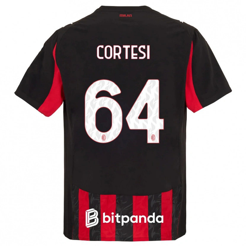 Danxen Kinder Selena Cortesi #64 Rot Schwarz Heimtrikot Trikot 2025/26 T-Shirt Österreich