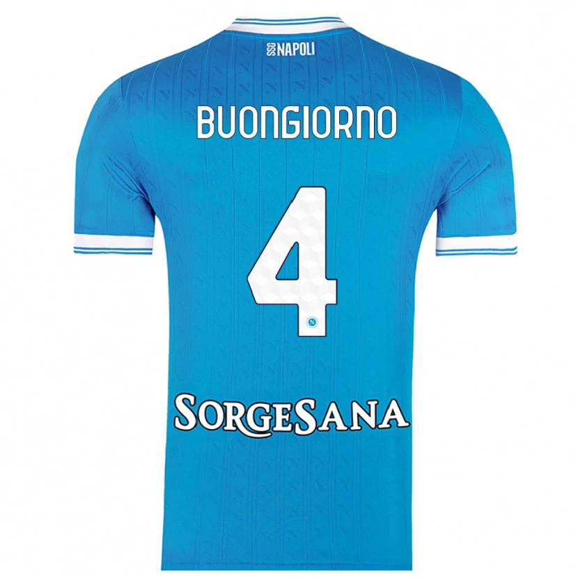Danxen Kinder Alessandro Buongiorno #4 Himmelblau Weiß Heimtrikot Trikot 2025/26 T-Shirt Österreich