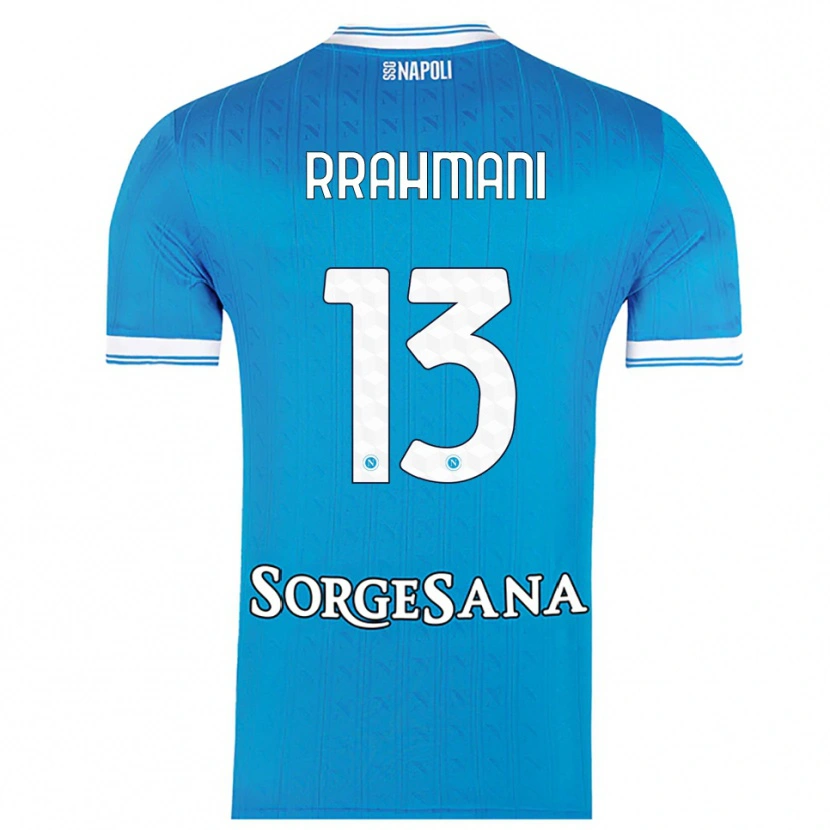 Danxen Kinder Amir Rrahmani #13 Himmelblau Weiß Heimtrikot Trikot 2025/26 T-Shirt Österreich