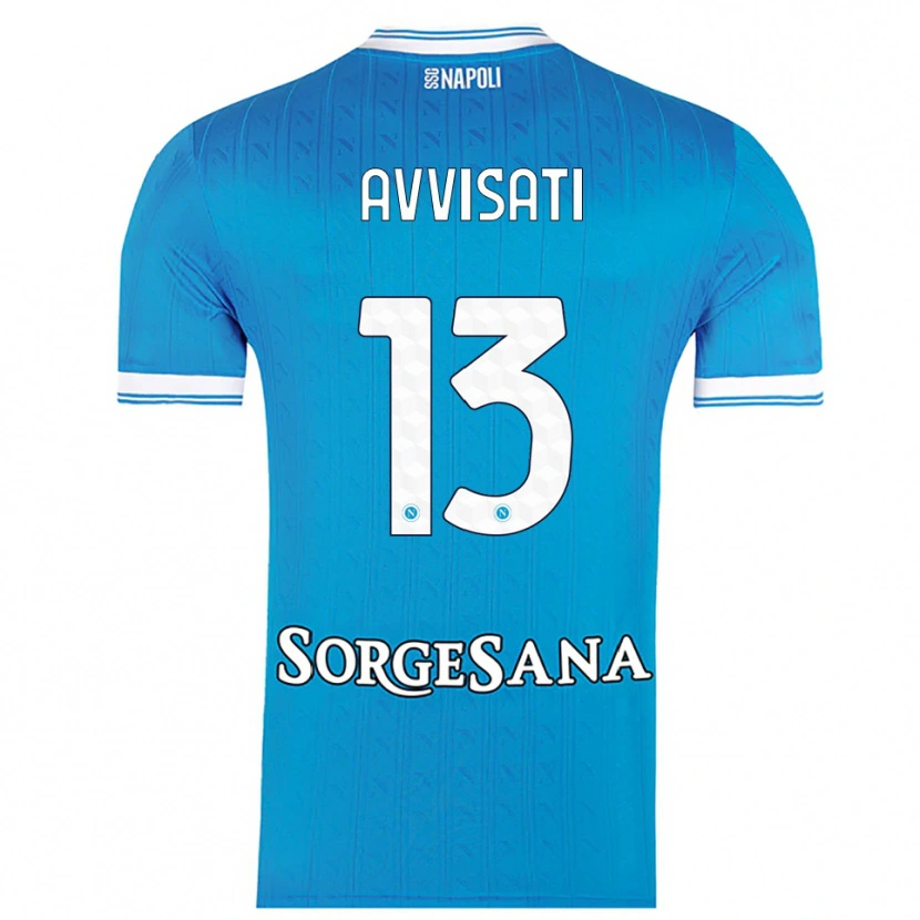 Danxen Kinder Domenico Avvisati #13 Himmelblau Weiß Heimtrikot Trikot 2025/26 T-Shirt Österreich