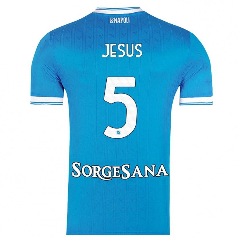 Danxen Kinder Juan Jesus #5 Himmelblau Weiß Heimtrikot Trikot 2025/26 T-Shirt Österreich