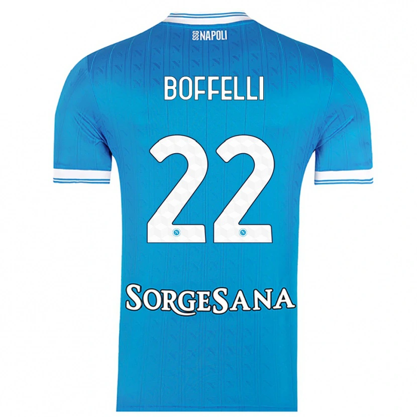 Danxen Kinder Valerio Boffelli #22 Himmelblau Weiß Heimtrikot Trikot 2025/26 T-Shirt Österreich