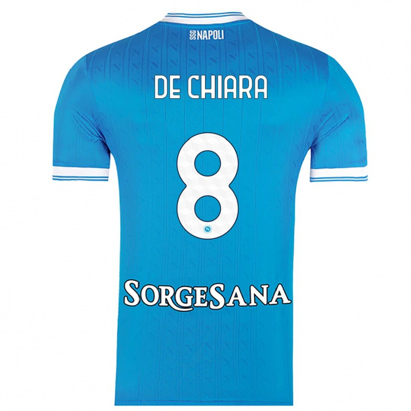 Danxen Kinder Emmanuele De Chiara #8 Himmelblau Weiß Heimtrikot Trikot 2025/26 T-Shirt Österreich