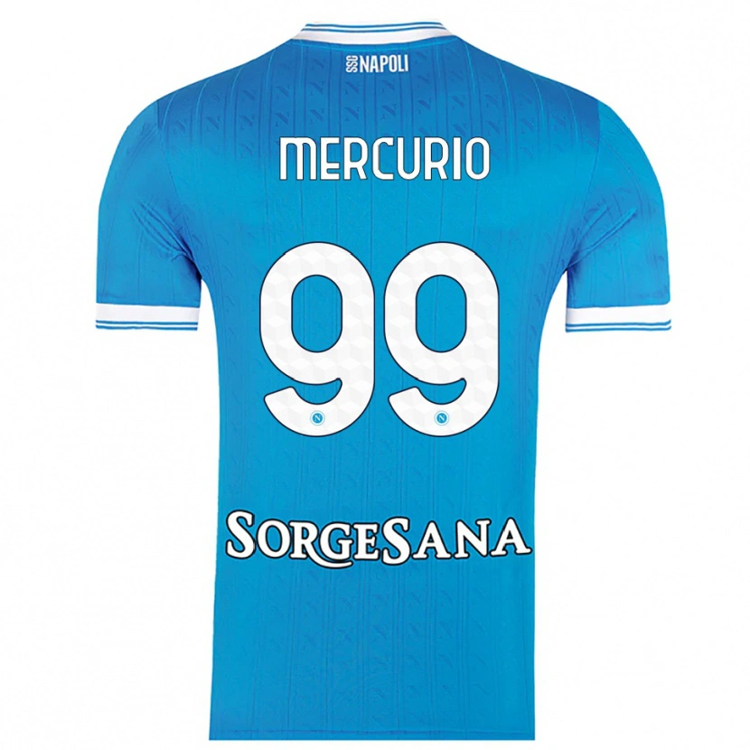 Danxen Kinder Giovanni Mercurio #99 Himmelblau Weiß Heimtrikot Trikot 2025/26 T-Shirt Österreich