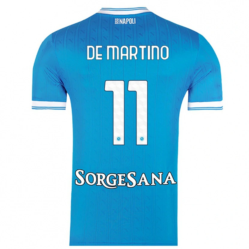 Danxen Kinder Giuseppe De Martino #11 Himmelblau Weiß Heimtrikot Trikot 2025/26 T-Shirt Österreich