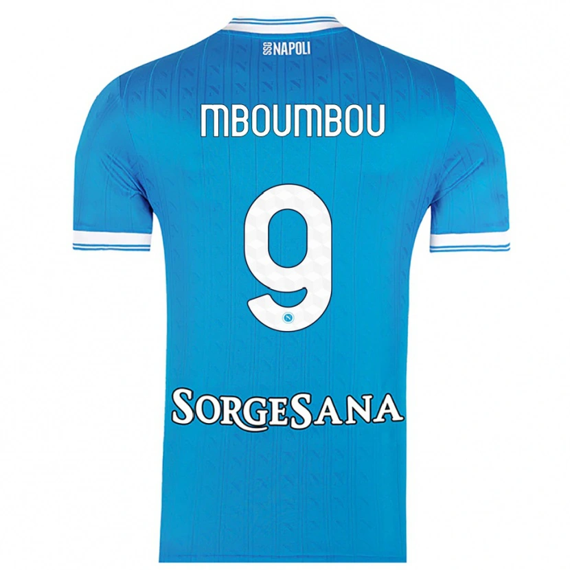 Danxen Kinder Arnaud Mboumbou #9 Himmelblau Weiß Heimtrikot Trikot 2025/26 T-Shirt Österreich