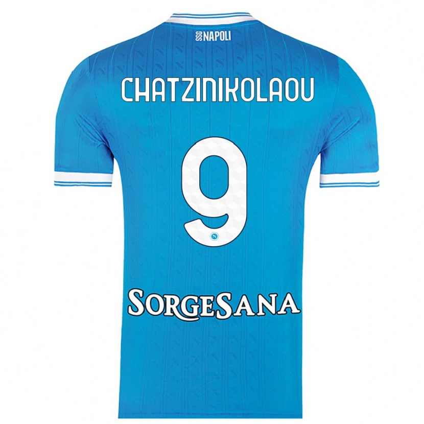 Danxen Kinder Despoina Chatzinikolaou #9 Himmelblau Weiß Heimtrikot Trikot 2025/26 T-Shirt Österreich
