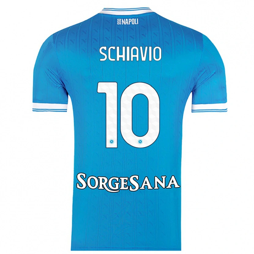 Danxen Kinder Angelo Schiavio #10 Himmelblau Weiß Heimtrikot Trikot 2025/26 T-Shirt Österreich