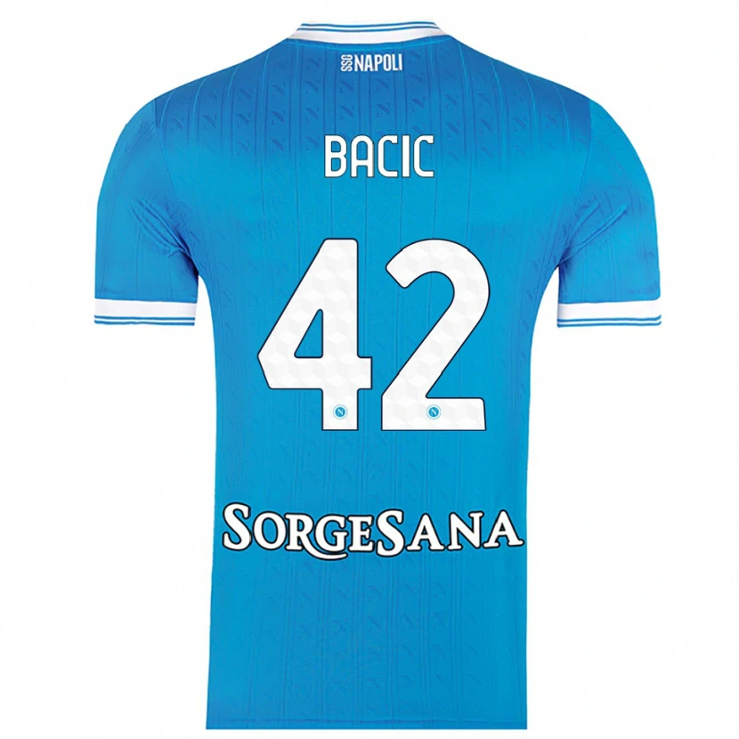 Danxen Kinder Doris Bačić #42 Himmelblau Weiß Heimtrikot Trikot 2025/26 T-Shirt Österreich