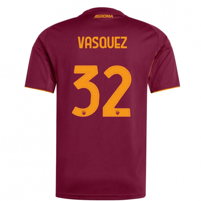 Danxen Kinder Devis Vásquez #32 Burgunderrot Orange Heimtrikot Trikot 2025/26 T-Shirt Österreich
