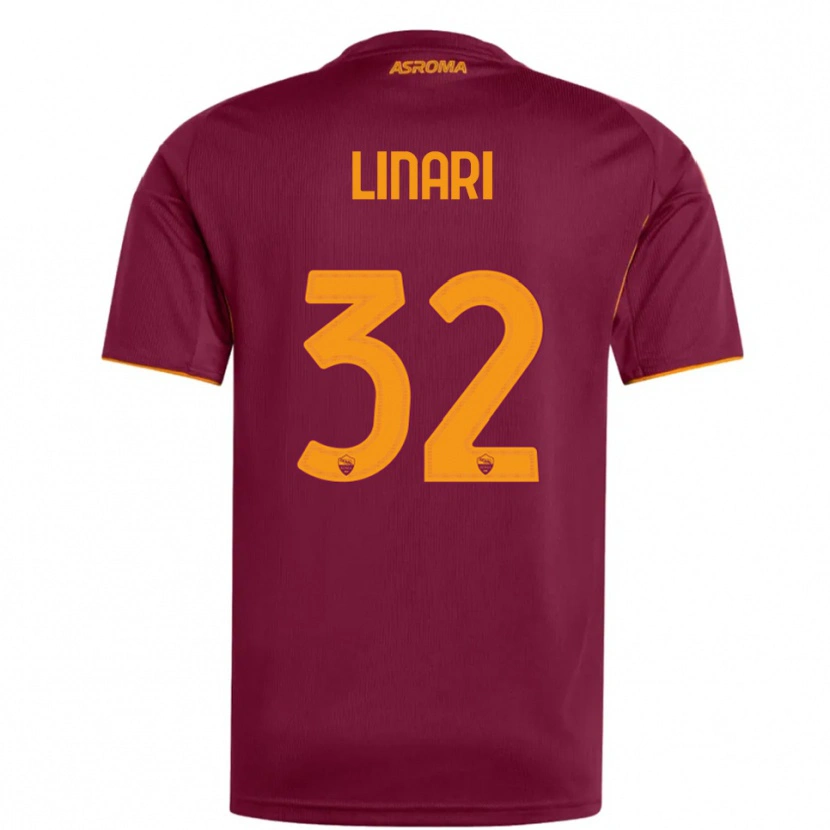 Danxen Kinder Elena Linari #32 Burgunderrot Orange Heimtrikot Trikot 2025/26 T-Shirt Österreich