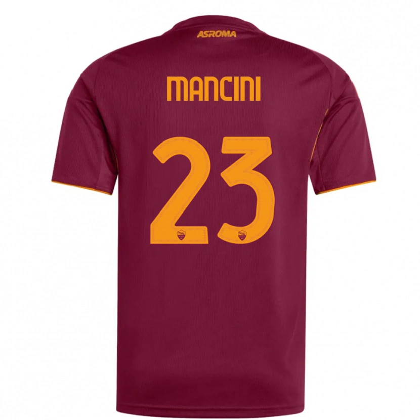 Danxen Kinder Gianluca Mancini #23 Burgunderrot Orange Heimtrikot Trikot 2025/26 T-Shirt Österreich