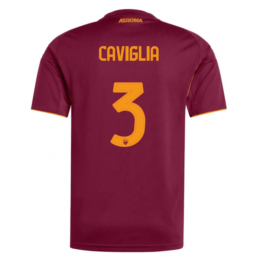 Danxen Kinder Manuel Caviglia #3 Burgunderrot Orange Heimtrikot Trikot 2025/26 T-Shirt Österreich