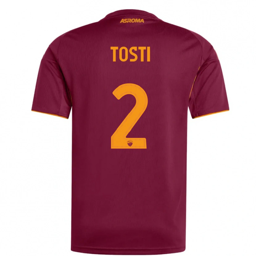 Danxen Kinder Alessandro Tosti #2 Burgunderrot Orange Heimtrikot Trikot 2025/26 T-Shirt Österreich
