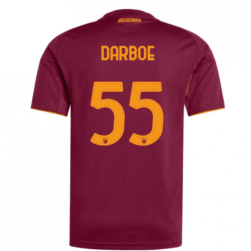 Danxen Kinder Ebrima Darboe #55 Burgunderrot Orange Heimtrikot Trikot 2025/26 T-Shirt Österreich