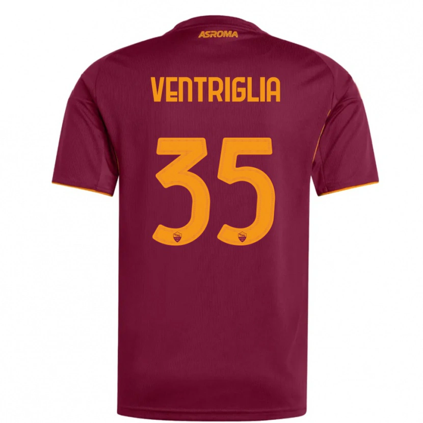 Danxen Kinder Rosanna Ventriglia #35 Burgunderrot Orange Heimtrikot Trikot 2025/26 T-Shirt Österreich