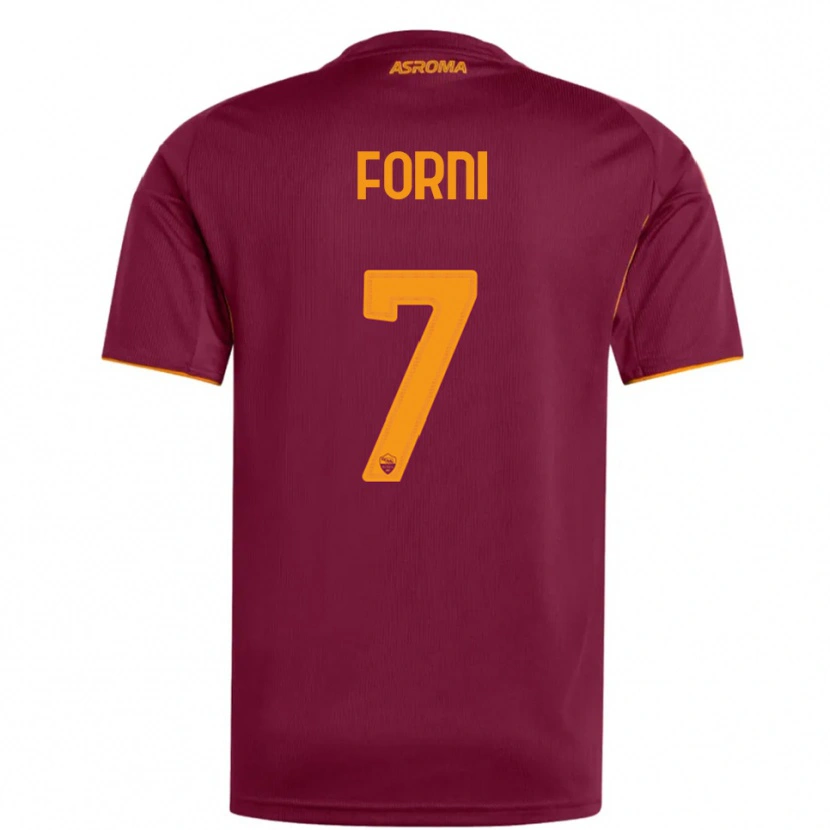 Danxen Kinder Matteo Forni #7 Burgunderrot Orange Heimtrikot Trikot 2025/26 T-Shirt Österreich