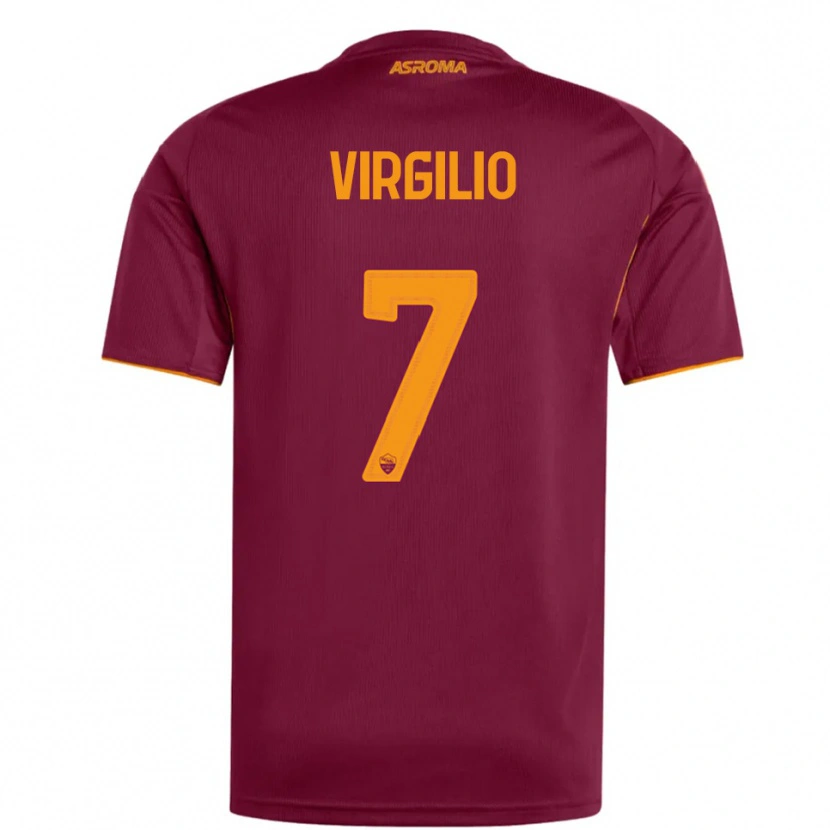 Danxen Kinder Cristian Virgilio #7 Burgunderrot Orange Heimtrikot Trikot 2025/26 T-Shirt Österreich