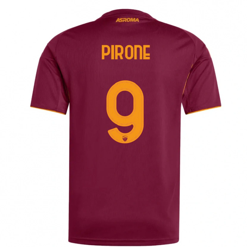 Danxen Kinder Valeria Pirone #9 Burgunderrot Orange Heimtrikot Trikot 2025/26 T-Shirt Österreich