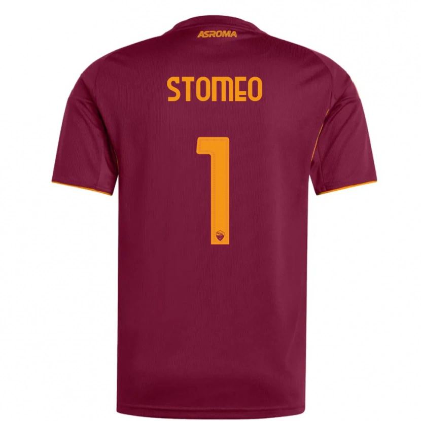 Danxen Kinder Giorgio Stomeo #1 Burgunderrot Orange Heimtrikot Trikot 2025/26 T-Shirt Österreich