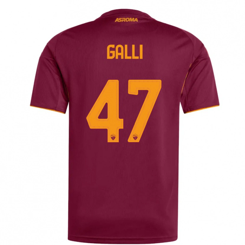 Danxen Kinder Giulia Galli #47 Burgunderrot Orange Heimtrikot Trikot 2025/26 T-Shirt Österreich