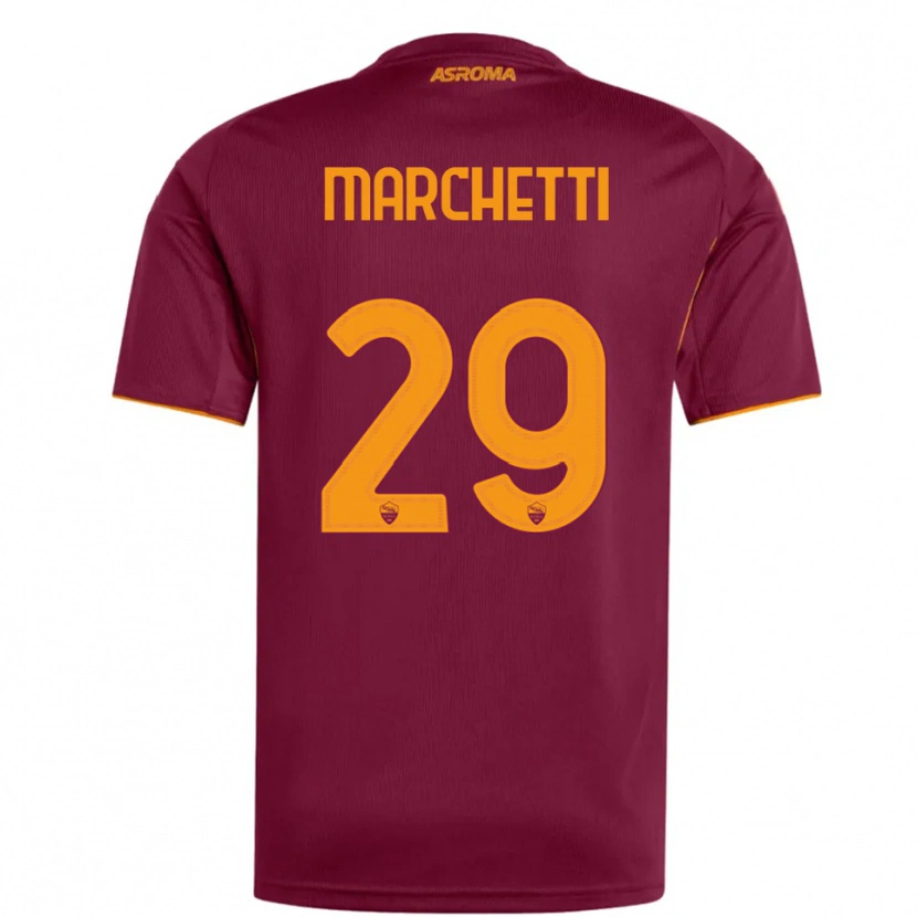 Danxen Kinder Tommaso Marchetti #29 Burgunderrot Orange Heimtrikot Trikot 2025/26 T-Shirt Österreich