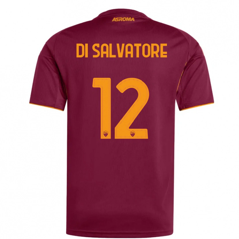 Danxen Kinder Diego Di Salvatore #12 Burgunderrot Orange Heimtrikot Trikot 2025/26 T-Shirt Österreich