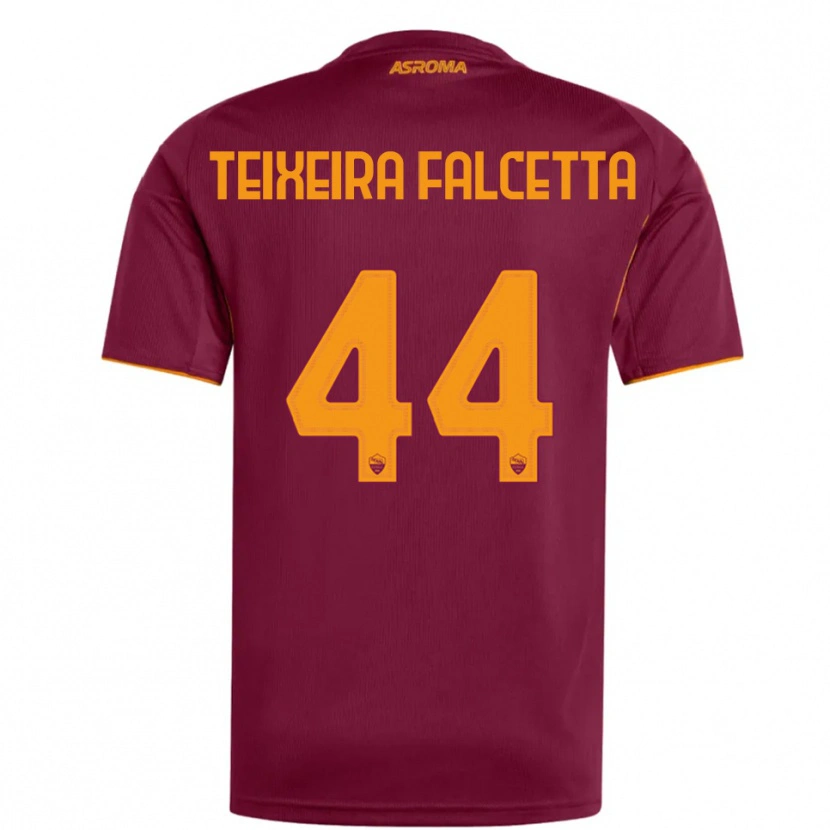 Danxen Kinder Pietro Teixeira Falcetta #44 Burgunderrot Orange Heimtrikot Trikot 2025/26 T-Shirt Österreich