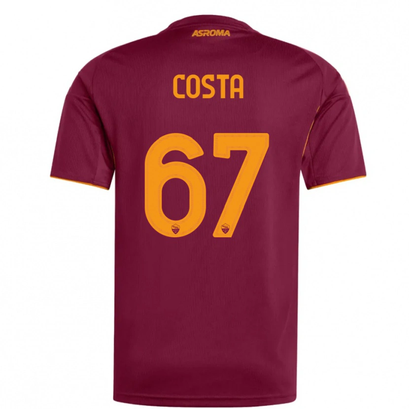 Danxen Kinder João Costa #67 Burgunderrot Orange Heimtrikot Trikot 2025/26 T-Shirt Österreich
