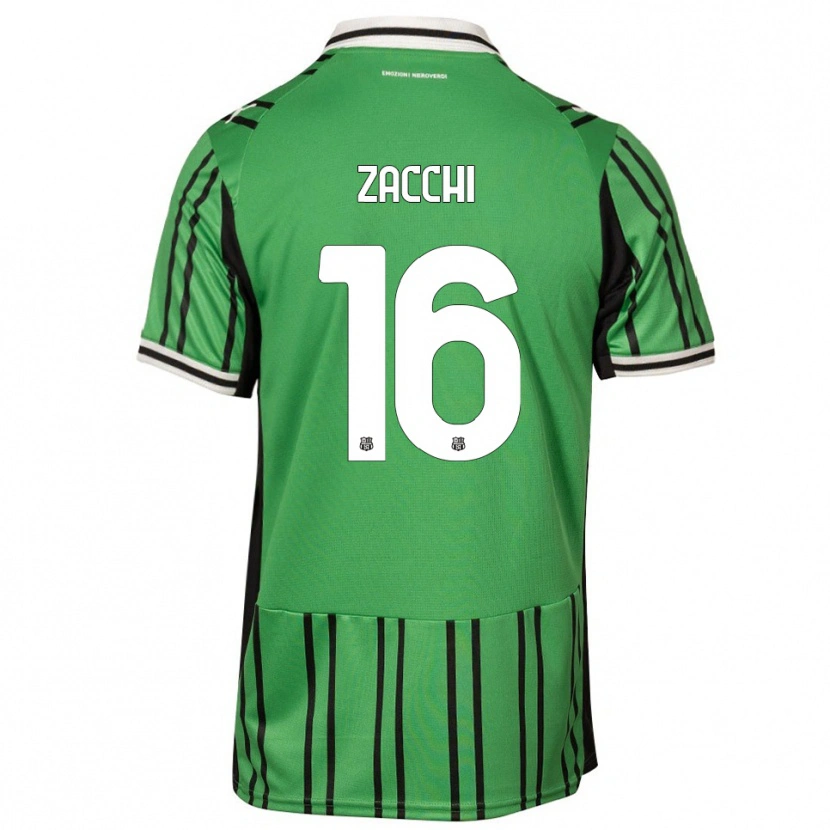 Danxen Kinder Gioele Zacchi #16 Grün Schwarz Heimtrikot Trikot 2025/26 T-Shirt Österreich